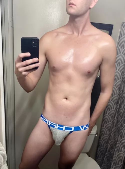 Just a boy in a jockstrap by krustykrabchumbucket