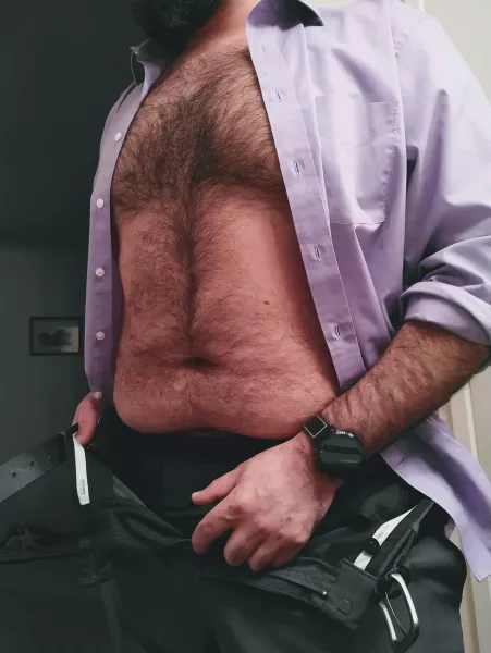 just a dadbod home from a long day of work, getting comfortable. by Worried_Storm_7641