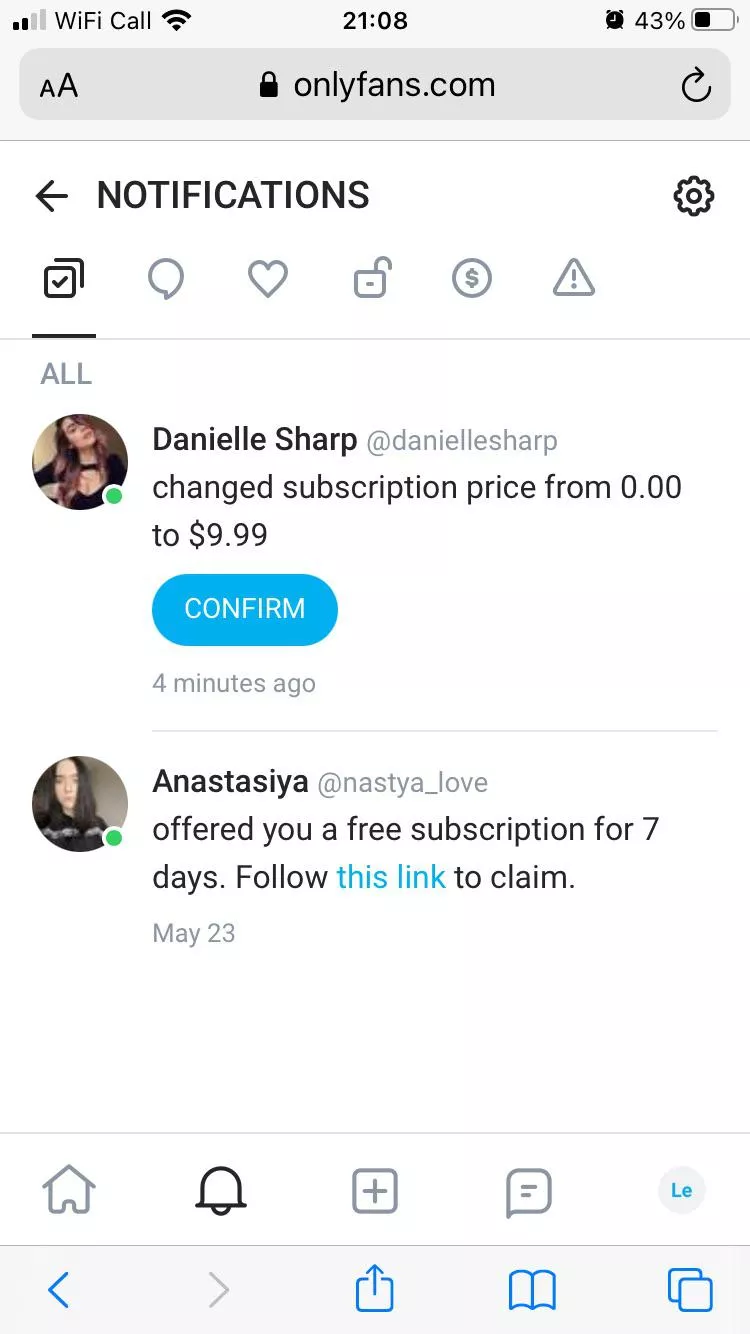 Just a heads up, the Danielle Sharp Onlyfans page has changed its subscription price from “Free” to to “£9.99.” For the moment still describes as “non-nudity.” posted by II_Hastega
