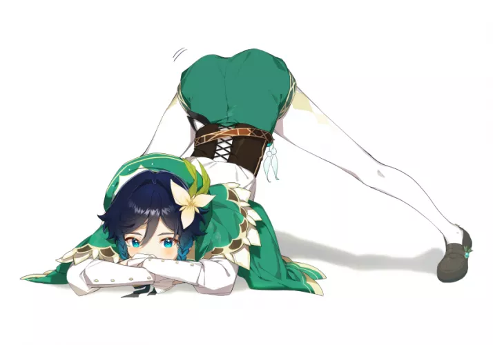 Just a lil pic of Venti being the absolute CUTEST THING EVER!! Venti is best boy... 🥰 (kkopoli) by LittleCatPrince