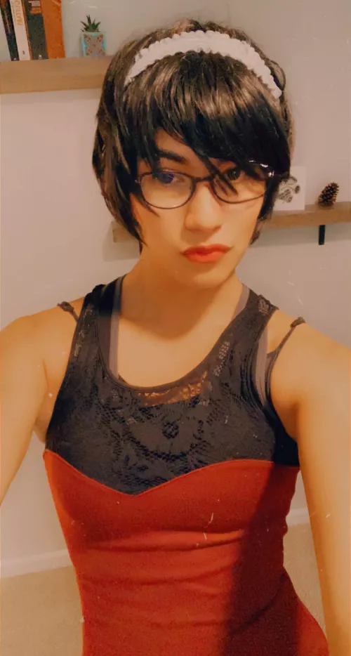 Just a nerdy femboy in a dress. Would you hire me as your office assistant? by juliebelle123