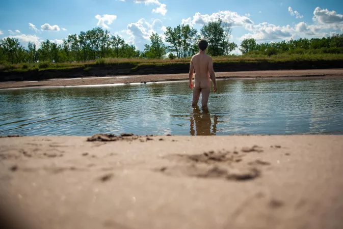 Just a quick dip in the [m]orning by Manofthewoods85