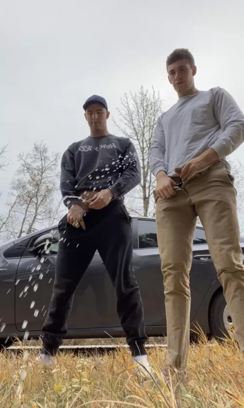 Just a quick road side piss with my pal by Jackpackage71