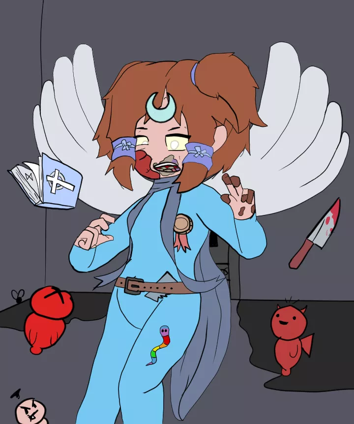 Just a simple (flat colored) drawing of my first Bethany run, right up to [Spoiler] ! Used one of the old drawings of MrLin as main lines, the rest's mine posted by Horroracta