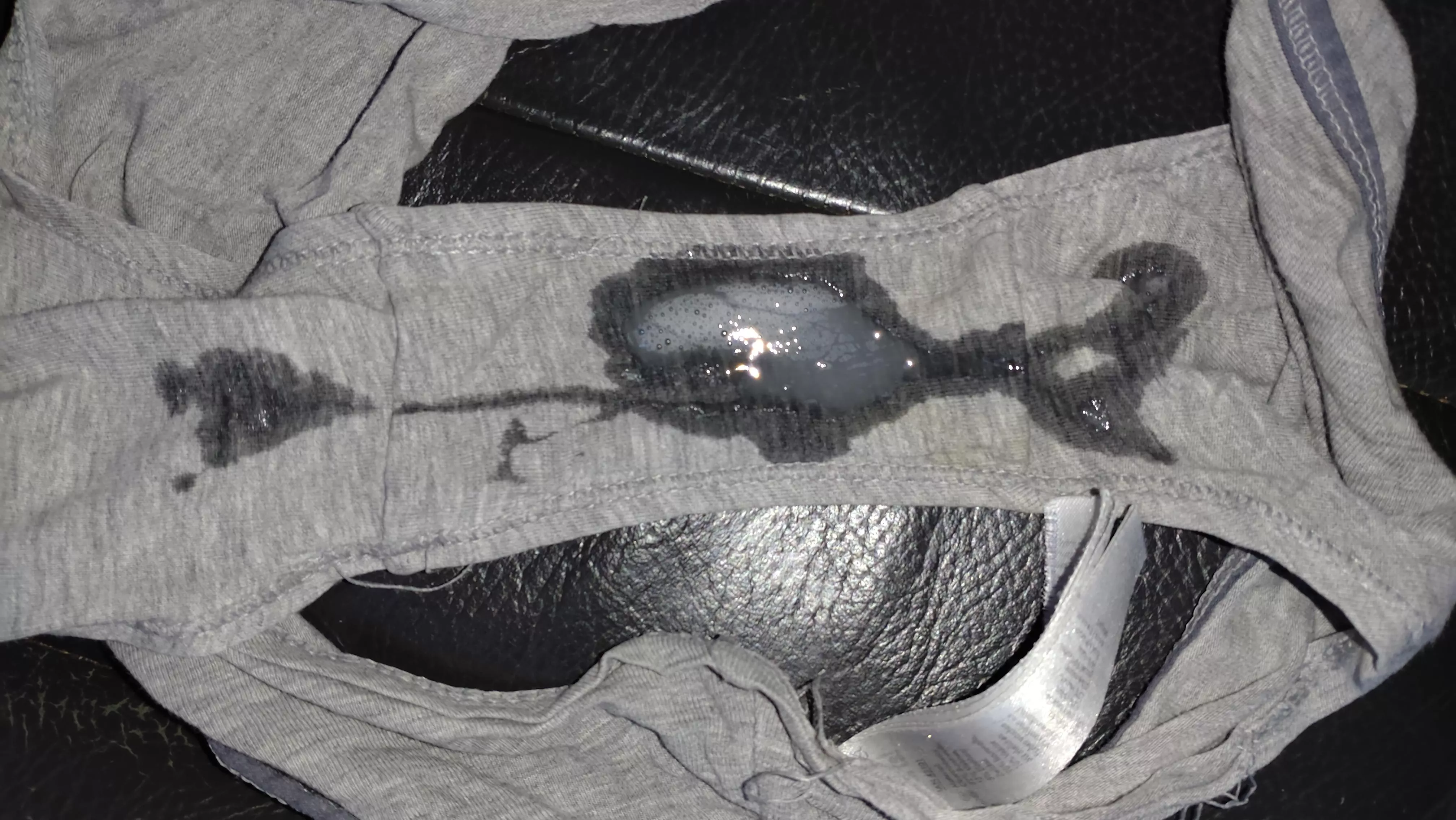 Just a usual but so pleasant thing for me to cum onto my GF's dirty panties. Here comes another load. posted by ReadytoBurst666