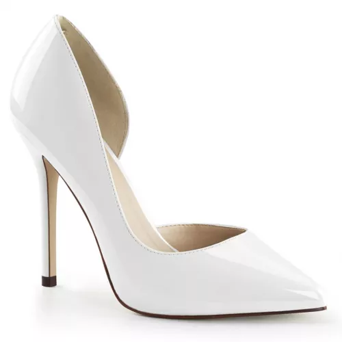 Just bought these Pleaser USA Amuse 22.5″ Heel White Hidden Platform D’Orsay Pump. Don't know what all that means but excited to recieve them!! ☺️🥳 by latexcaity