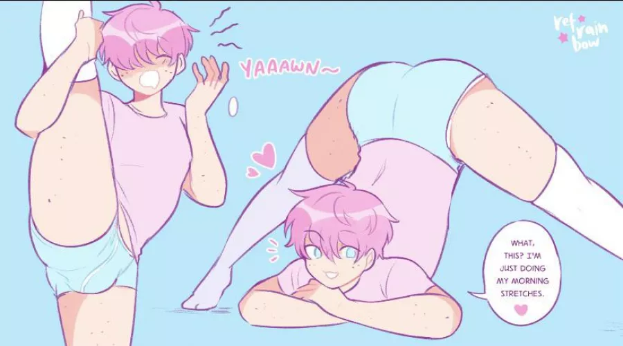 Just doing morning stretches~💖 by Fluffy_Honeydew7509