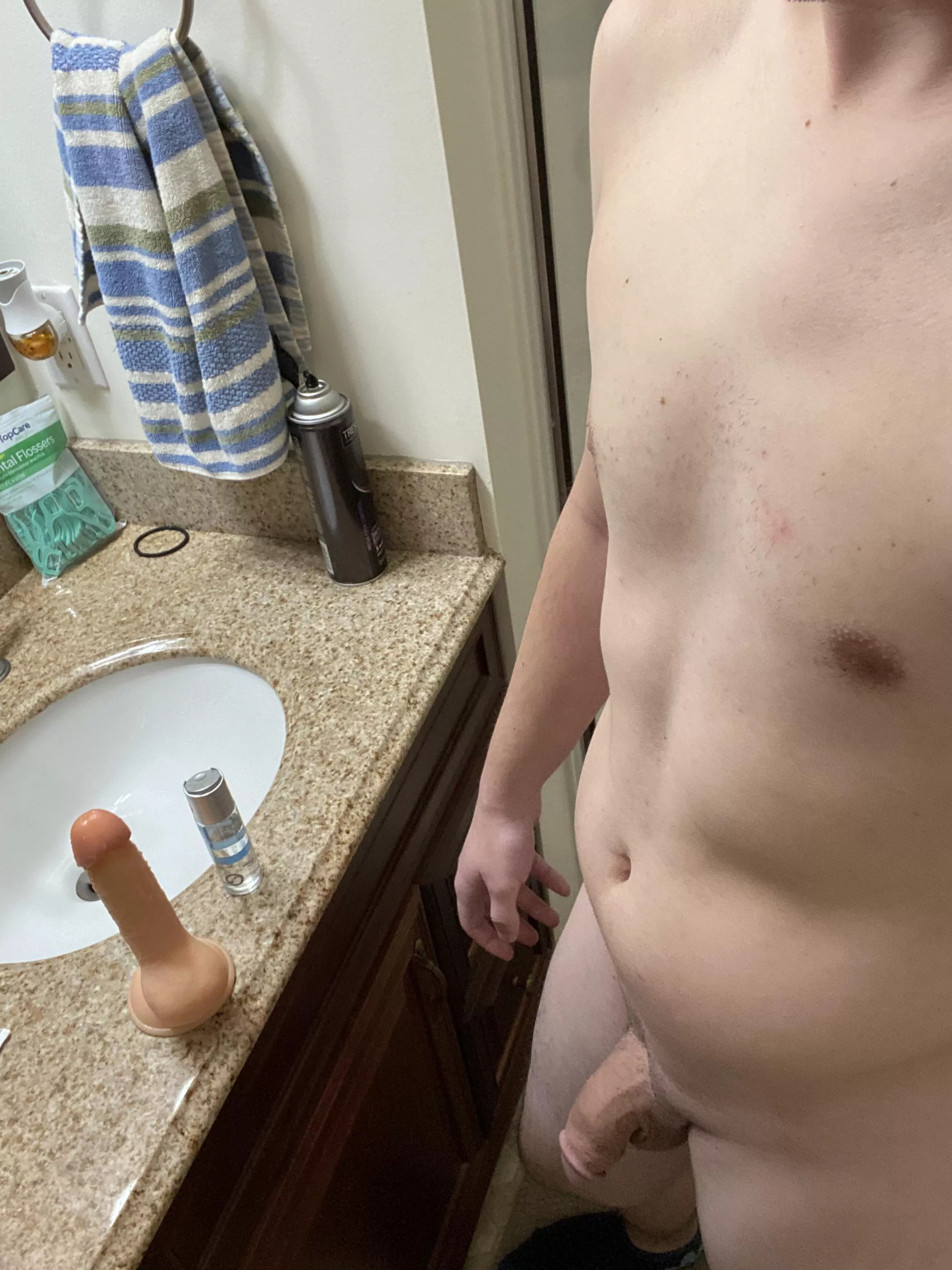 Just doing my nightly routine. Brushing my teeth, using my dildo, showering ☺️ posted by superbeastyouwant