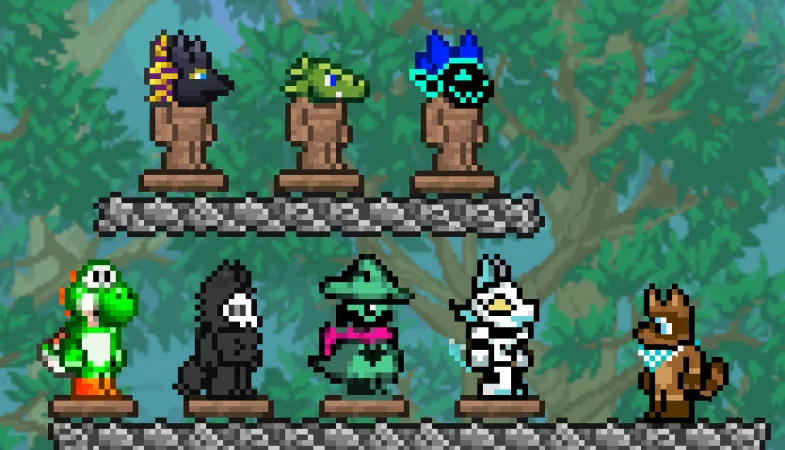Just finished a Tasque Manager vanity set and wanted to share, along with some of the other furry-inspired vanity in my Terraria mod by Exo662