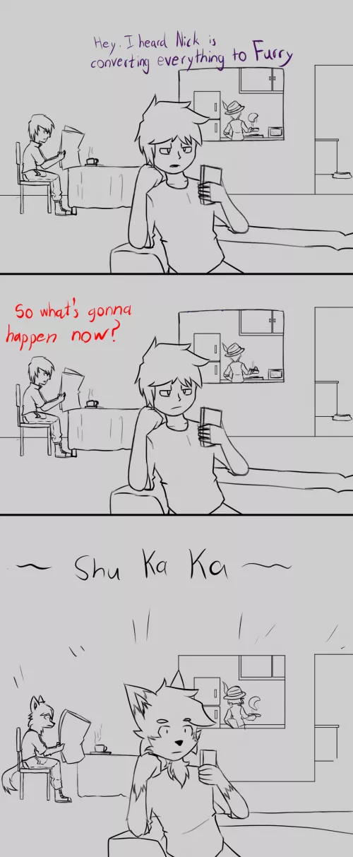 Just gonna commit to my main fandom. ( Comic & Drawing By Me ) ( OC ) by ppyae361999