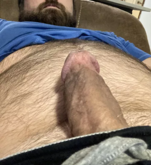 Just laying around with a hard cock. Need help taming this guy 😉 by Whitedad1912