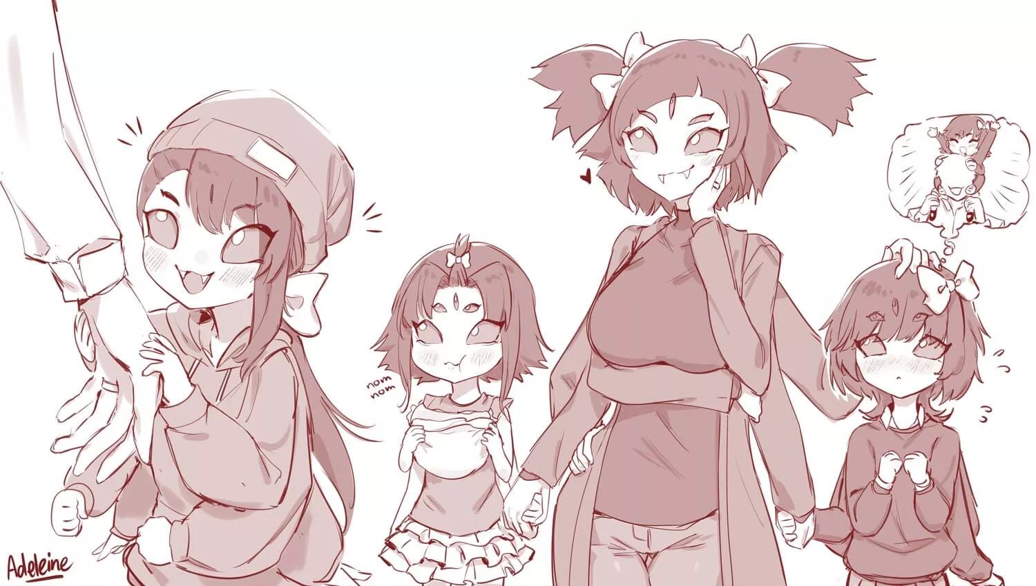 Just Muffet taking the kids out for a walk (Adeleine) posted by Gigantic_potato