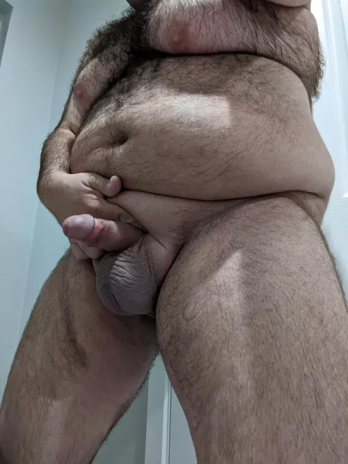 Just out of shower, fresh shaved cock and balls by VirgoPenguin