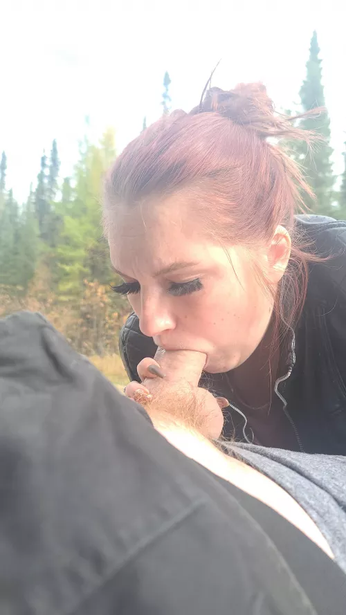 Just outside gagging on some cock by Mamacourtney