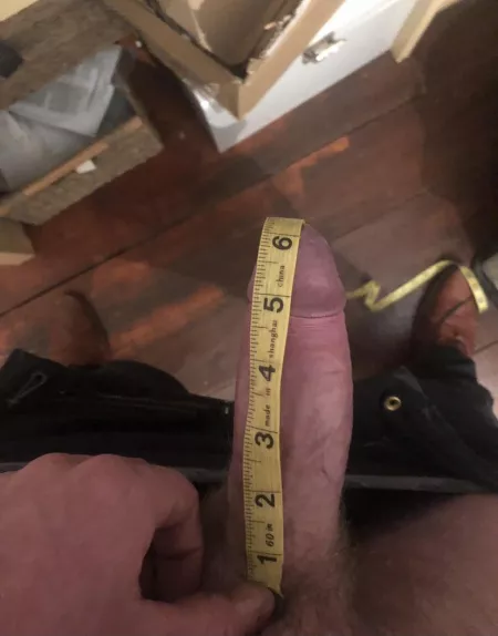 Just over six if the tape was pulled tighter ? 5.7 girth by emerald889