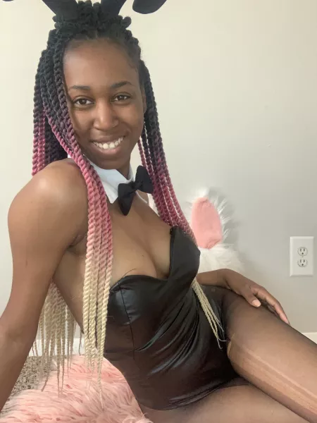 Just put friendly ebony bunny by GoddessTiaret