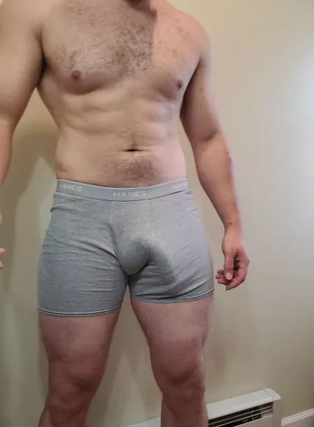 Just took a cold shower but this bulge just won't go away, think anyone can help? by Visibletactics