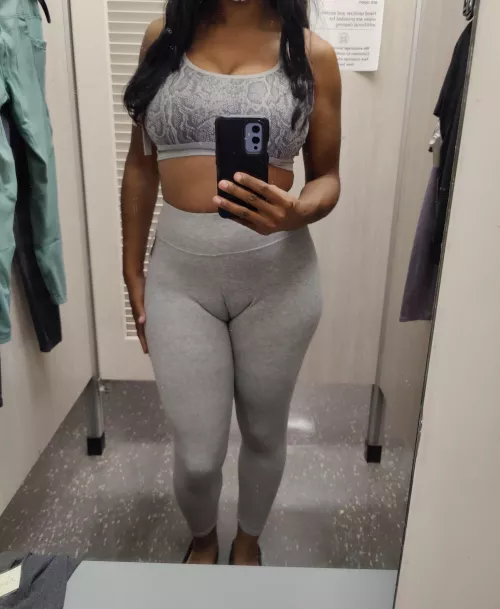Just trying on gym leggings...nothing to see here by No_one_really93