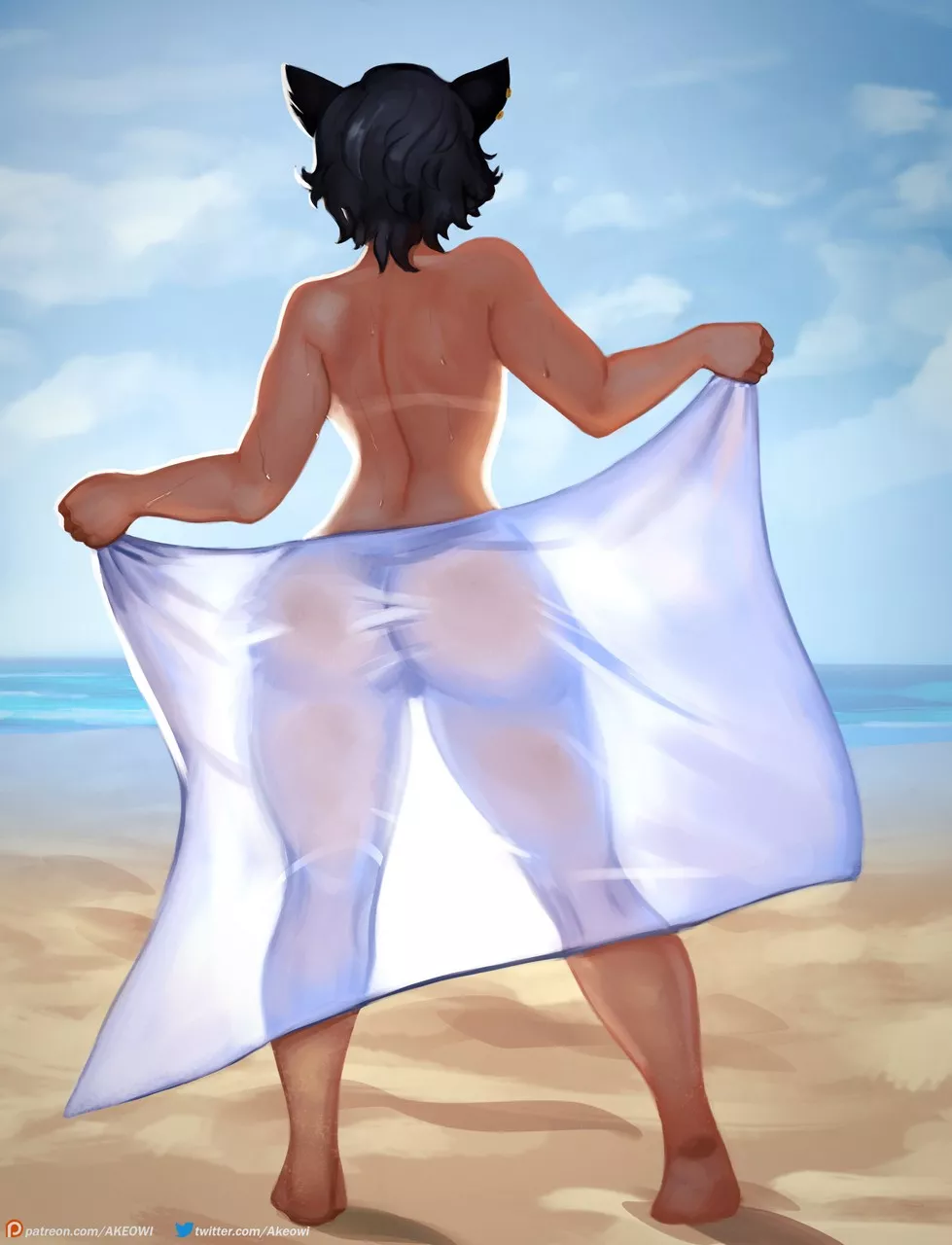 Kali Bellabooty on the beach (Akeowi) posted by fuwapie