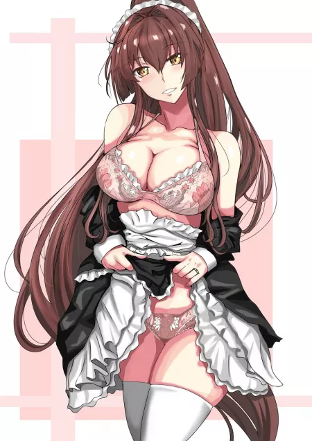 [Kantai] Maid Yamato Ready to Serve by Written_up_for_125