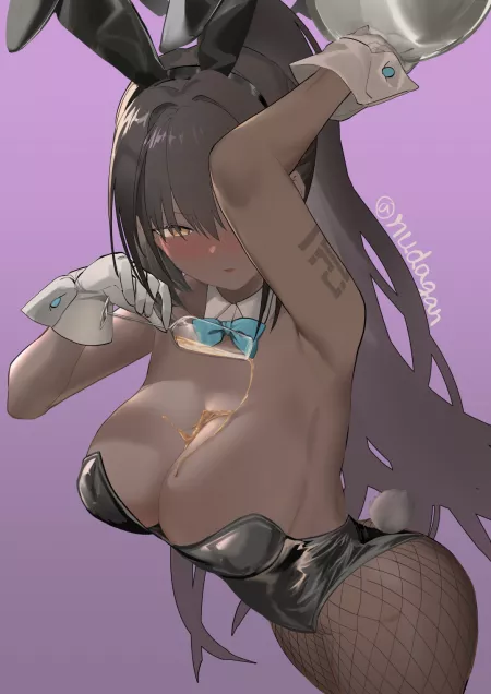 Karin offering you a drink (Nuda) [Blue Archive] by llamanatee