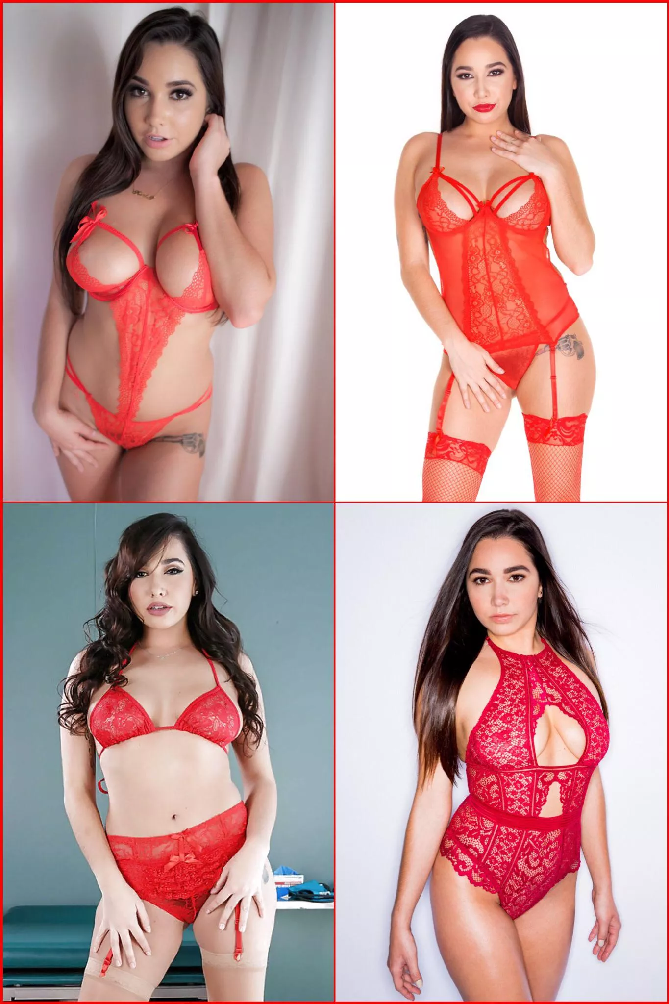 Karlee Grey in red lingerie outfits posted by pointed-outt
