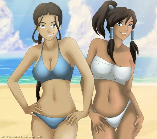 Katara and Korra bikini by mrwhite542