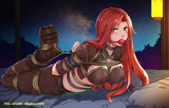 Katarina hogtied by Tatwar