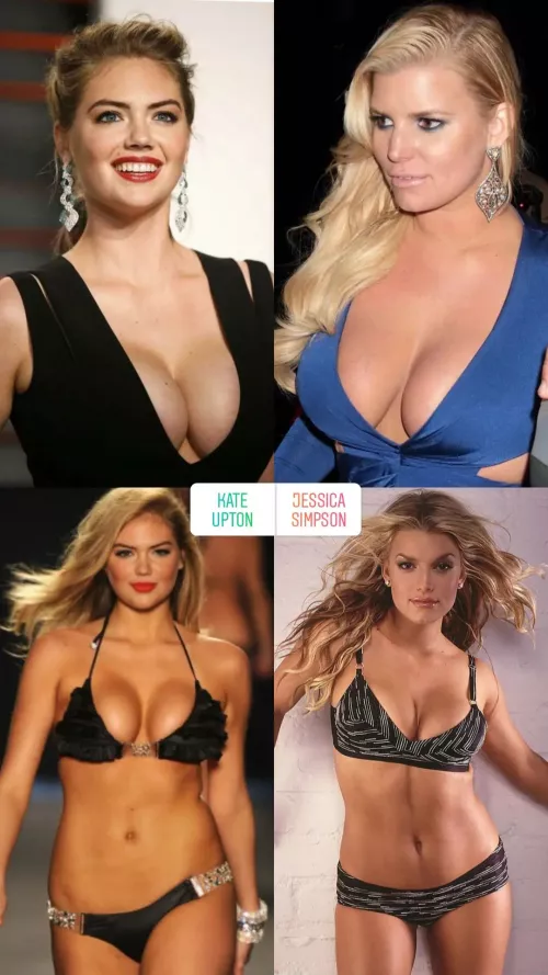 Kate Upton vs Jessica Simpson by hotcumheadshot