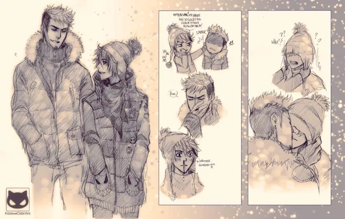 Kazuma x Yaozu: Winter nerds by Yaoi-World by [deleted]