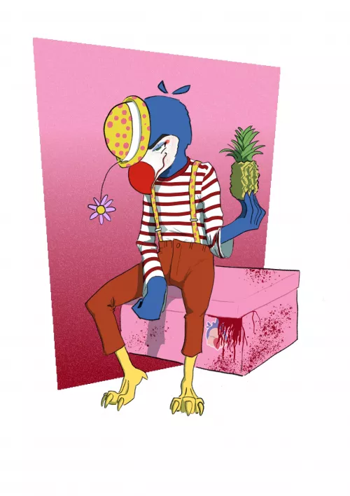 ||KEEP HIM AWAY FROM PINEAPPLES AT ALL COSTS|| art by me; @Extinct_Avian on Twitter by Extinct-avian