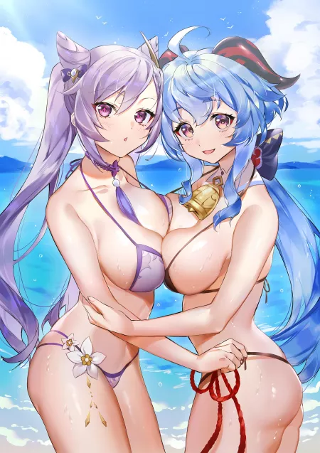 Keqing & Ganyu (8ichibi8) [Genshin Impact] by NoLewdsNoLife