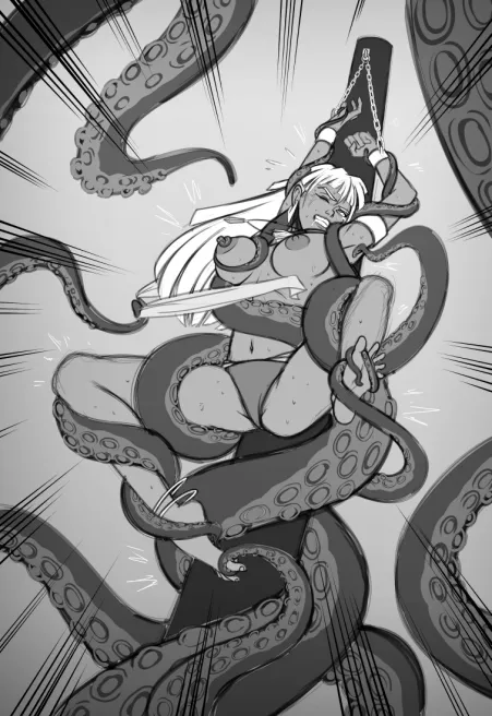 Kida tethered and tickled by tentacles (Atlantis: The Lost Empire) by Flappabill