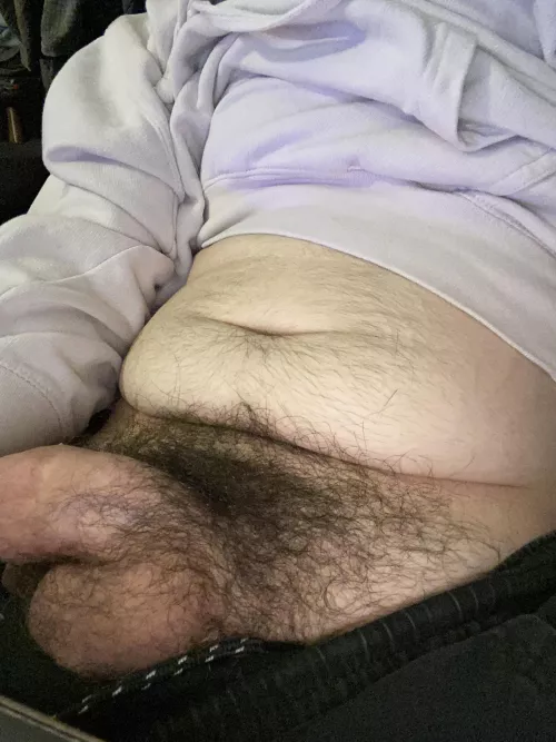 Kinda cold tonight, hopefully my gut and hair will keep me warm xD by HorniBellyBoy