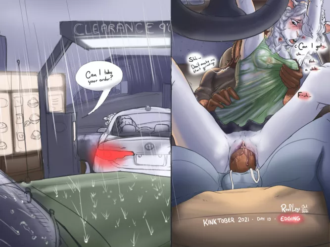 Kinktober 2021 - Day 13 - Edging [MF] (Roof Legs) by MobilizedWelfare