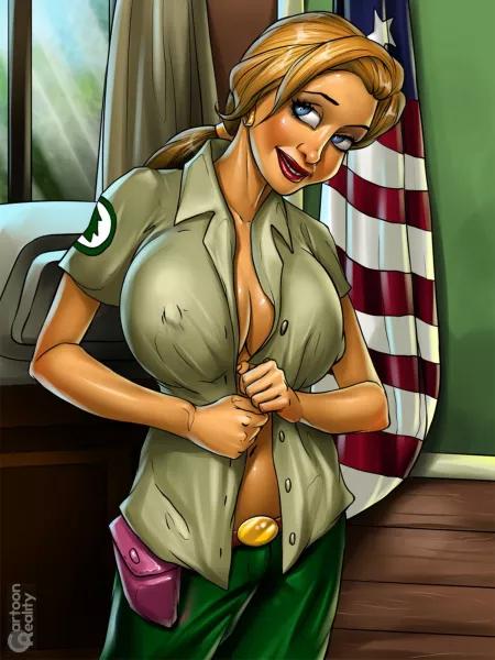 Kinky Ethel gets creampie from black cock in BDSM sex cartoon [Brickleberry] (Cartoon Reality) by SerzhSmith