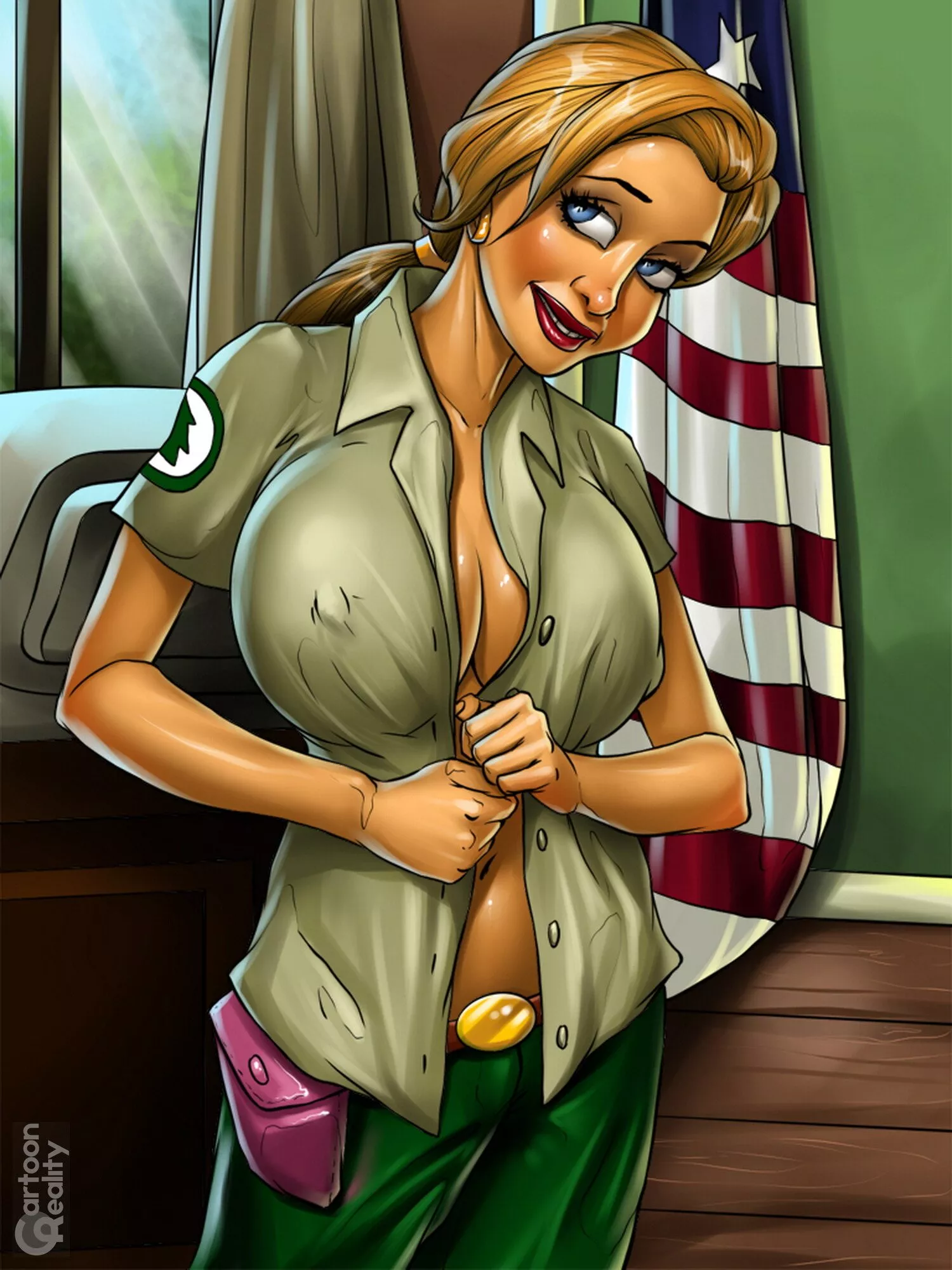 Kinky Ethel gets creampie from black cock in BDSM sex cartoon [Brickleberry] (Cartoon Reality) posted by SerzhSmith