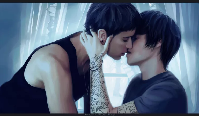 kiss, by chouette-e by Belledame-sans-Serif