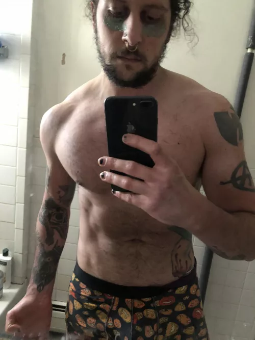 Kiss my muscles plz ty by JunktheEater