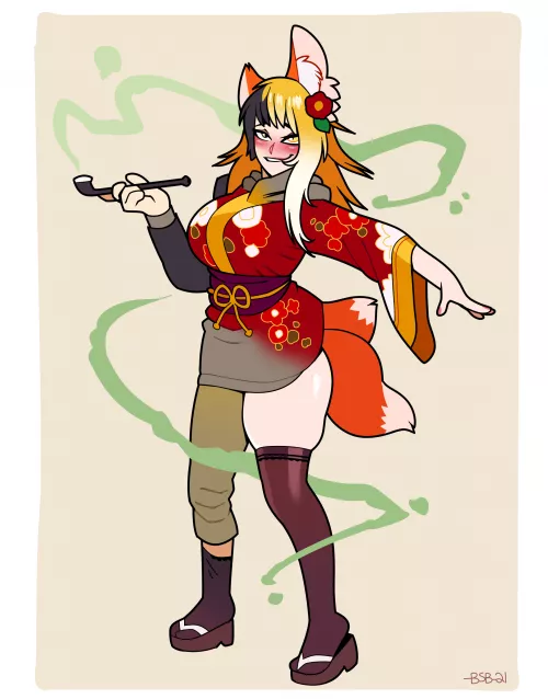 Kitsune no kiseru (M Human -> F Kitsune; TGTF, Monster Girl Possession) by Blackshirtboy by Silvia_the_Kitsune