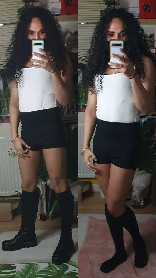 Knee socks and boots 💖 by Cassie_kage