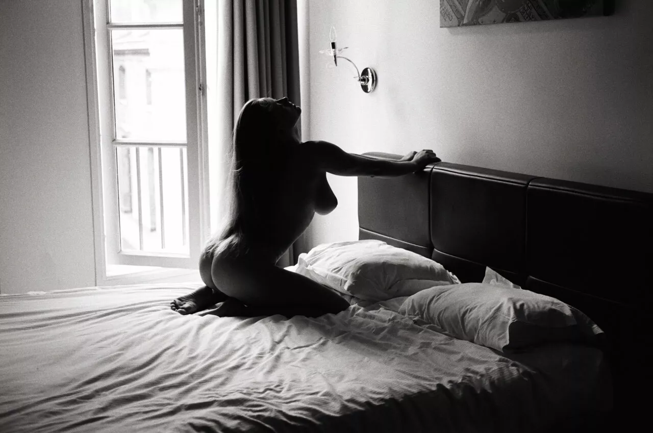 Kneeling on herbed posted by Justine_belle