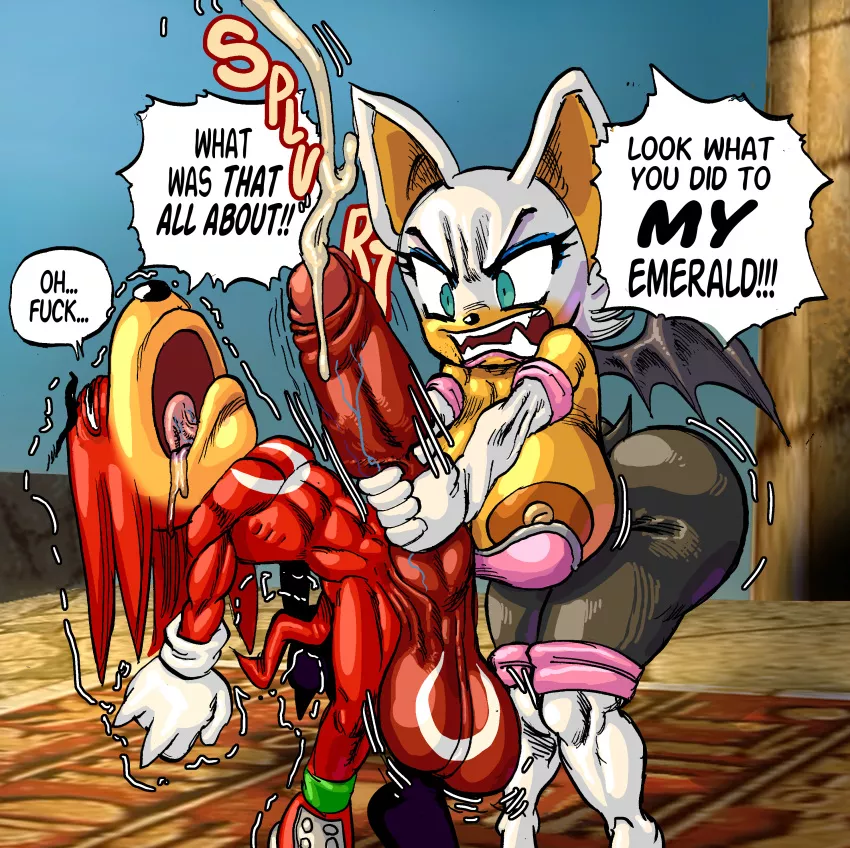 Knuckles getting his cock squeezed by Rogue (goudadunn) posted by Mamboo07