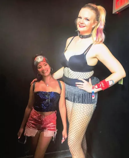 Krista with a friend by moustacheoftruth