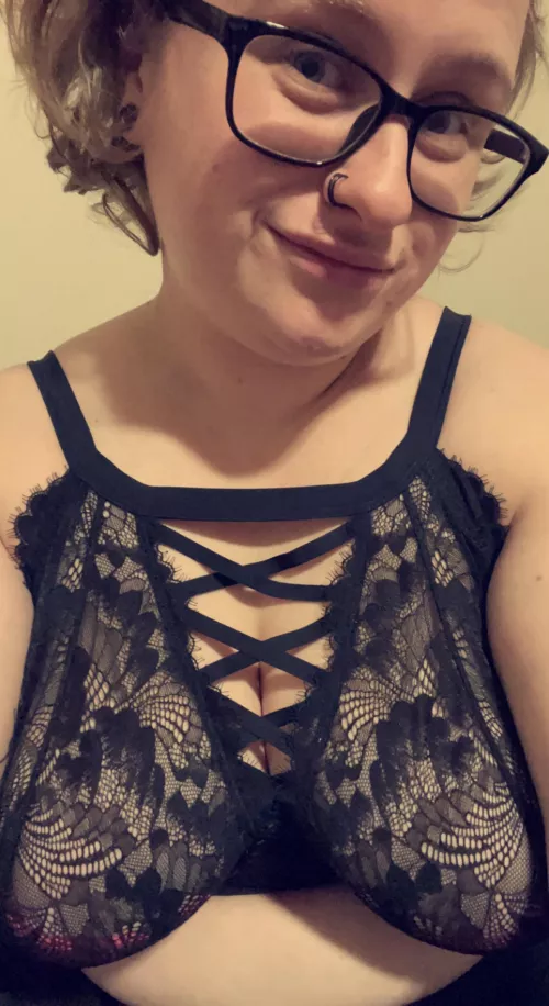 Lacey strappy cleavage by witchywom4n