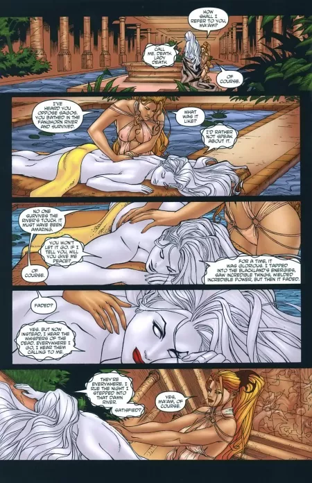Lady Death getting a massage [Lady Death Annual #1] by sabhall12