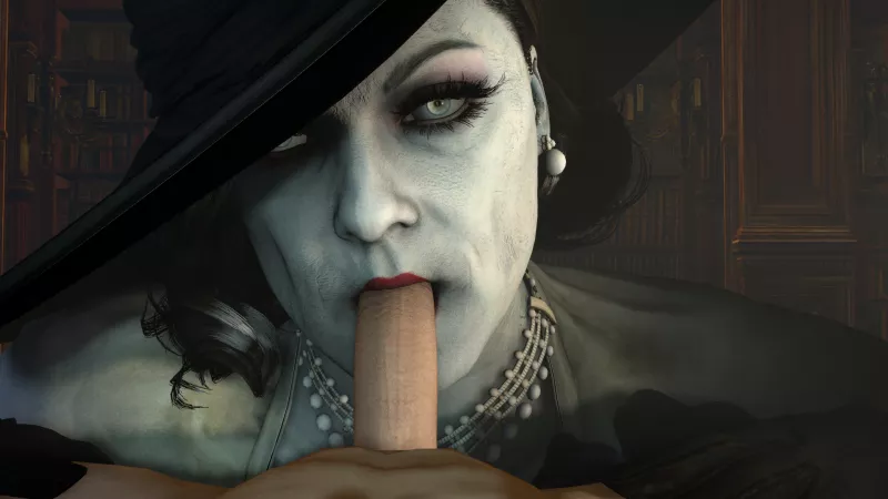 Lady Dimitrescu Blowjob - Made By Me [Skeletron27] by skeletron27