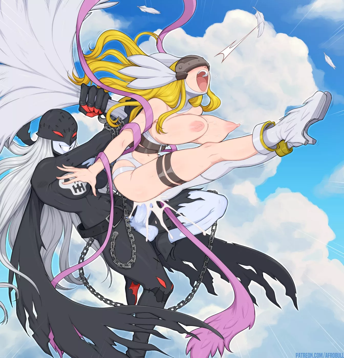LadyDevimon fucks Angewomon(Afrobull) [Digimon] posted by ObserveAndHerve
