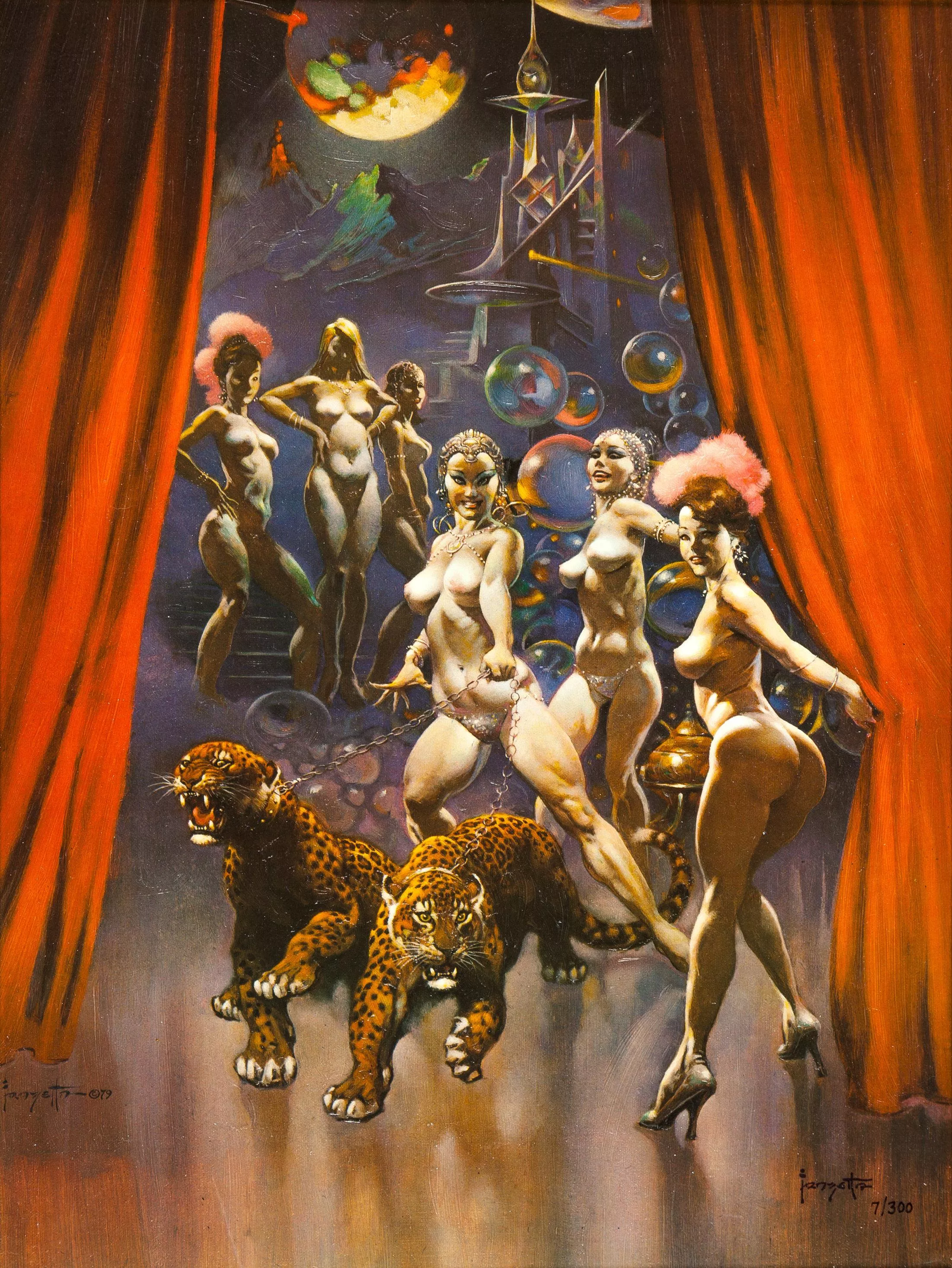 Las Vegas by Frank Frazetta (1979) posted by prismatika_on_tumblr
