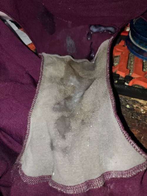 Last cumshot before sending by usedpantyman